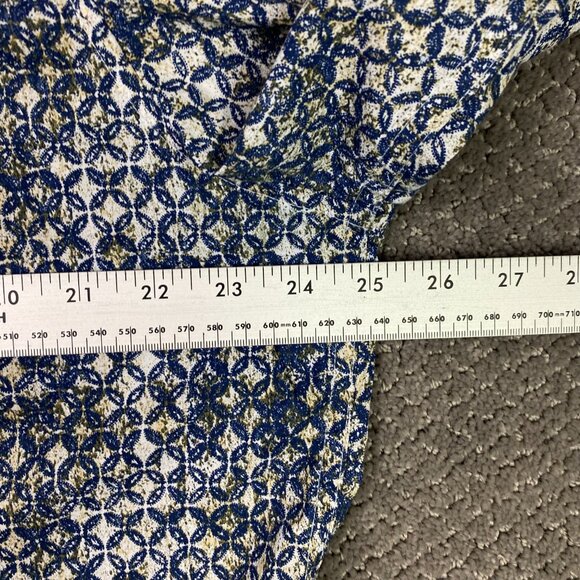 Robert Graham Shirt Men's XL Classic Fit Blue Brown White Button Down Geometric - Picture 10 of 14